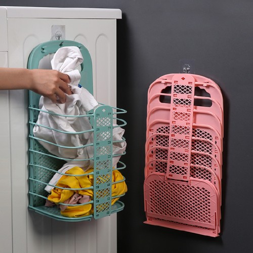 Clothes Storage Basket Wall-Mounted Foldable Lightweight Waterproof Modern